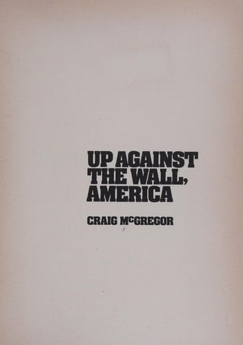 Up against the wall, America