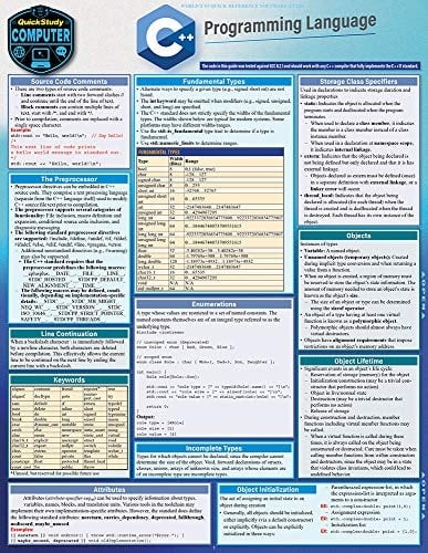 C++ Programming Language A QuickStudy Laminated Reference