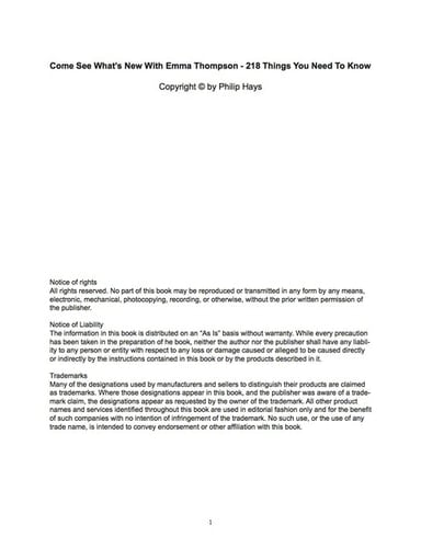 Come See What's New With Emma Thompson - 218 Things You Need To Know