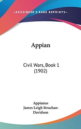 Appian Civil Wars, Book 1 (1902)