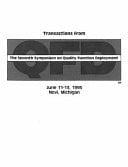 Transactions from the 7th Symposium on Quality Deployment