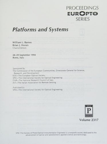 Platforms and Systems: 28-29 September 1994 Rome, Italy (Proceedings Europt)