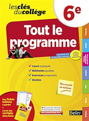 Clés du collège - Tout le programme 6e