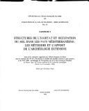 Structures de l'habitat et occupation du sol dans les pays méditerranéens: les méthodes et l'apport de l'archéologie extensive : actes de la rencontre