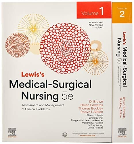 Lewis's Medical-Surgical Nursing: Assessment and Management of Clinical Problems, 2-Volume Set, 5th ANZ Edition Includes Elsevier Adaptive Quizzing for Medical Surgical Nursing, ANZ 5e