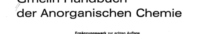 Einkernige Verbindungen I Ergänzungswerk Band 40