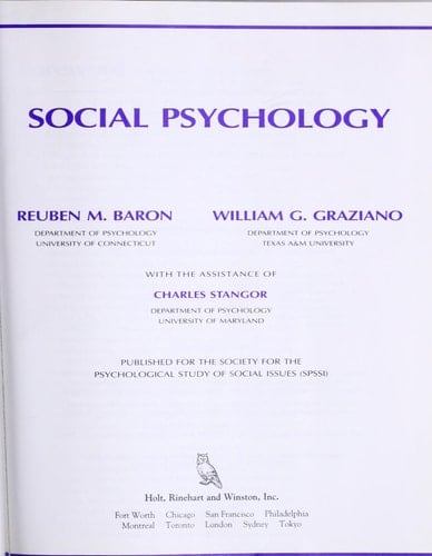 Social Psychology