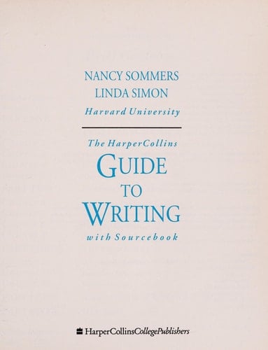 The HarperCollins Guide to Writing With Sourcebook