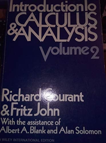 Introduction to calculus and analysis. 2 (1974)