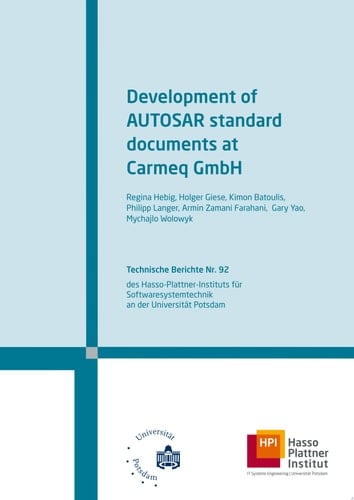 Development of AUTOSAR standard documents at Carmeq GmbH a case study