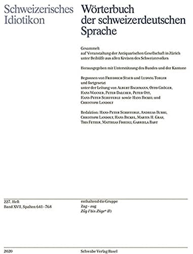 Schweizerisches Idiotikon Band XVII, Heft 227