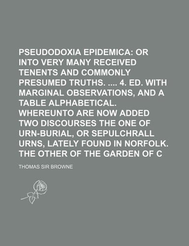 Pseudodoxia Epidemica