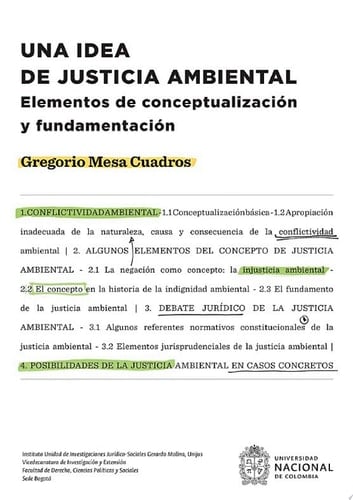 Una idea de justicia ambiental Elementos de conceptualización y fundamentación