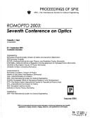 ROMOPTO 2003 Seventh Conference on Optics : 8-11 September, 2003, Constanta, Romania