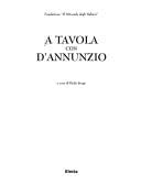 A tavola con D'Annunzio (Italian Edition)