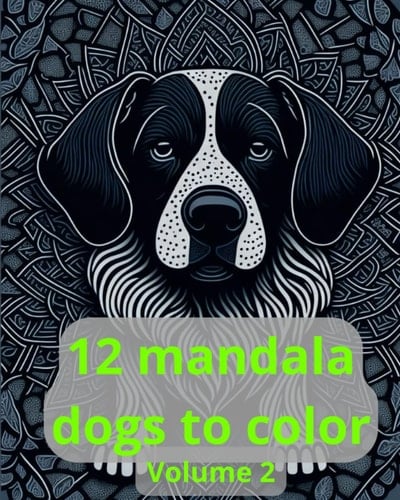 12 Dog Mandala to Color