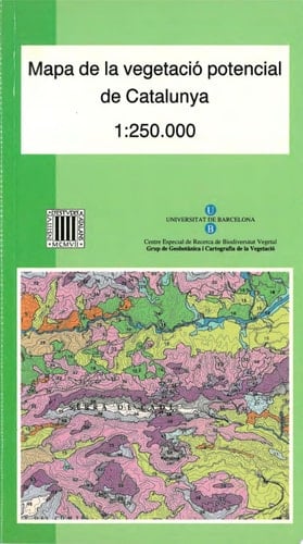 Mapa de la vegetació potencial de Catalunya 1 250.000