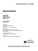 Metamaterials 30-31 August, 2005, Warsaw, Poland