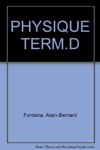 Physique, terminale D programme 1989