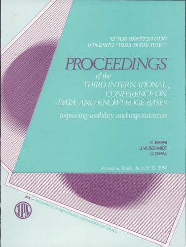 Data and Knowledge Bases Proceedings of the Third International Conference