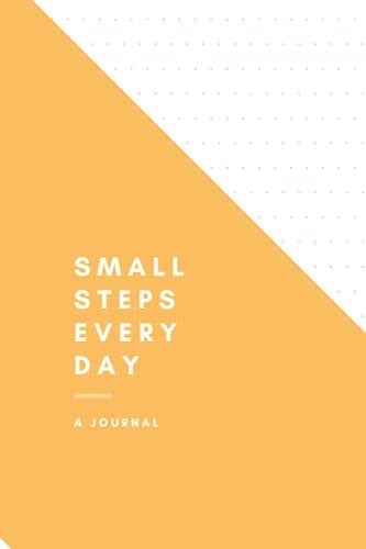 A Journal: A bright and happy yellow journal to track progress, goals and self improvement