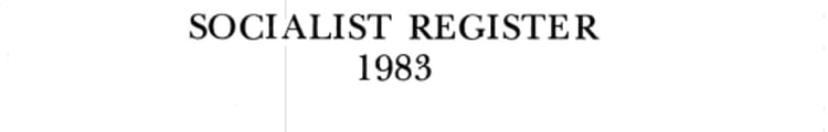 Socialist Register 1983