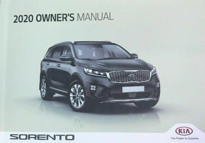 2020 Kia Sorento Owners Manual Handbook Portfolio 20