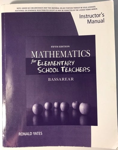 Im Math F Elem Sch Teach 5e