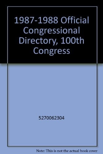 1987-1988 Official Congressional Directory, 100th Congress