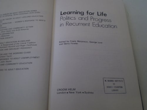 Learning for Life Politics and Progress in Recurrent Education