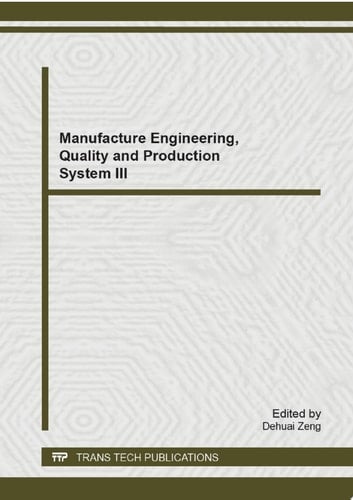 Manufacture Engineering, Quality and Production System III