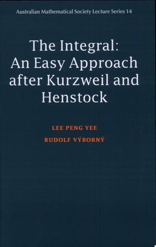 Integral An Easy Approach After Kurzweil and Henstock