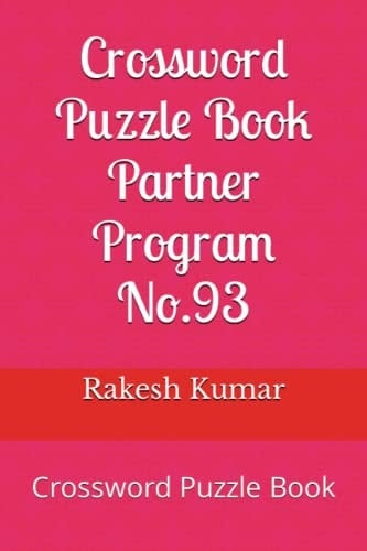 Crossword Puzzle Book Partner Program No.93: Crossword Puzzle Book