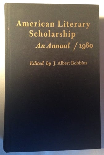 American Literary Scholarship 1980