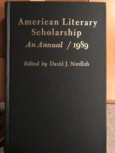 American Literary Scholarship An Annual, 1989