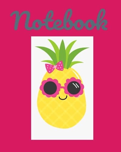 Pineapple Sunglasses Wide-Ruled Notebook