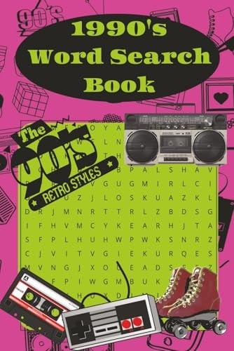 1990's Word Search Book: Travil game, gift