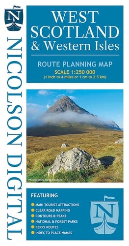 Nicolson West Scotland & Western Isles: Route Planning Map