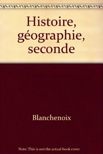Histoire, géographie, seconde