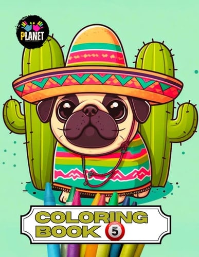 Pug coloring book for kids & Adults + Bonus Real Pug Illustrations