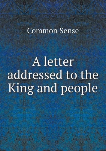 A letter addressed to the King and people