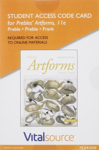 VitalSource Edition for Prebles' Artforms -- Access Card (11th Edition)