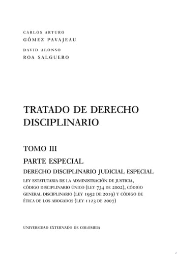 Tratado de Derecho Disciplinario Tomo III