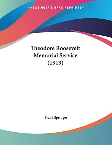 Theodore Roosevelt Memorial Service (1919)