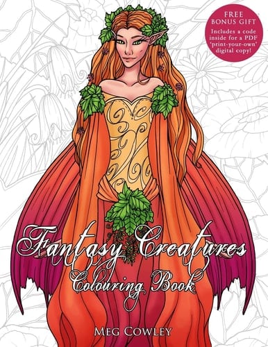 Fantasy Creatures Colouring Book Creative Art Therapy For Adults