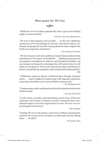 The Gene An Intimate History