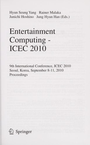 Entertainment Computing - ICEC 2010