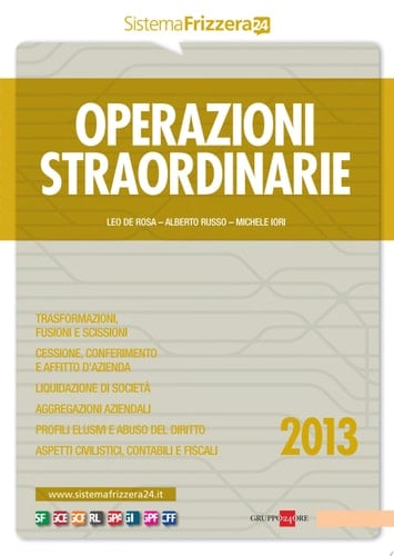 Operazioni straordinarie 2013