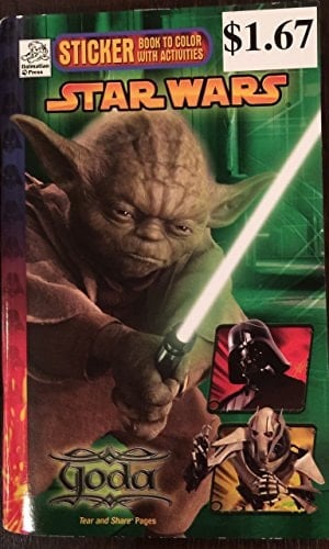 STAR WARS STICKER BOOK to color with activities - YODA (STAR WARS, 1)