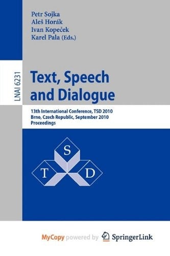 Text, Speech and Dialogue